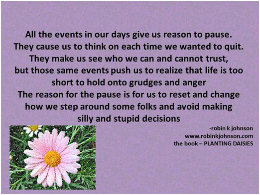 all the events in our days gives us reason to pause